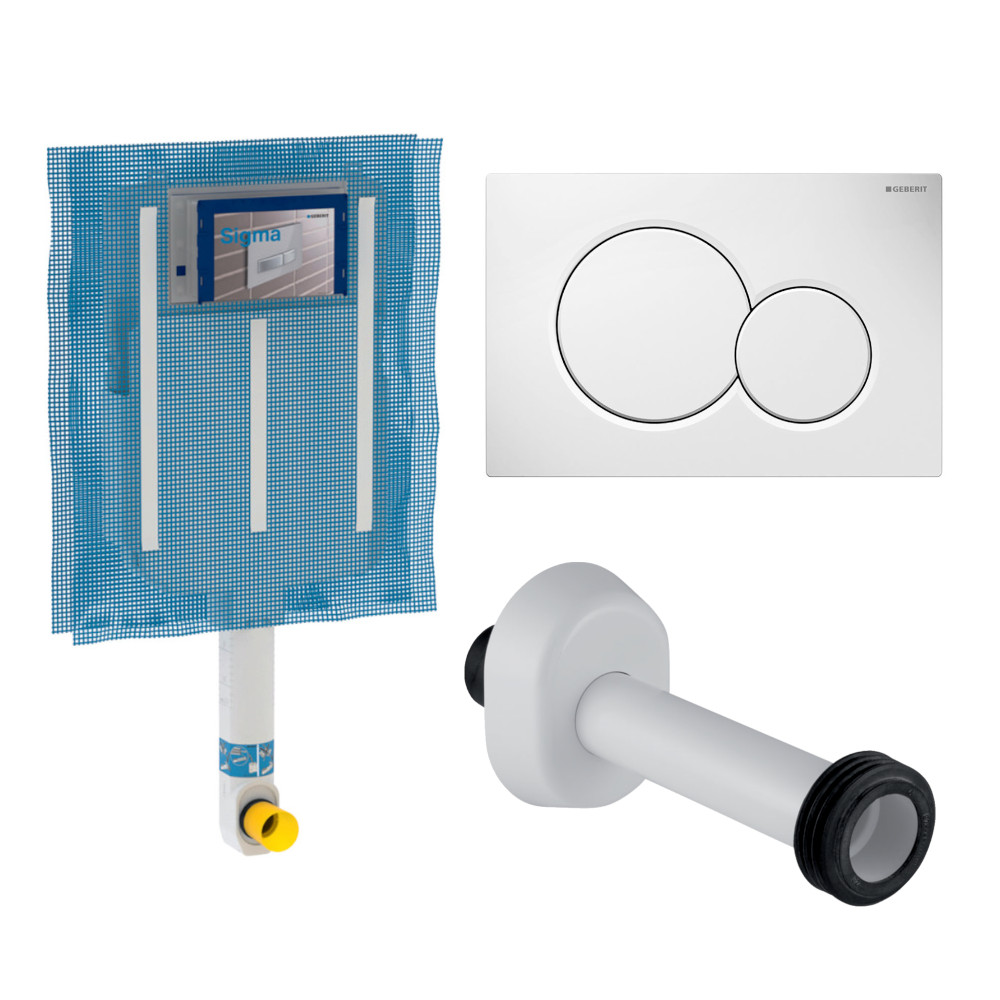 Geberit Sigma 60 – Piastra Di Azionamento Per Cassetta WC Incasso, Doppio Scarico, Bianco Cromo Lucido (115.640.SI.1)