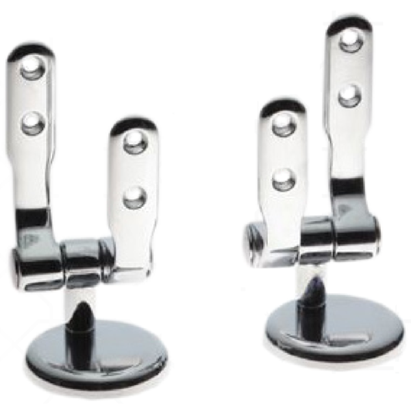 Coppia Cerniere Universali Per Water - Lega Di Zinco Cromato, Facile Installazione