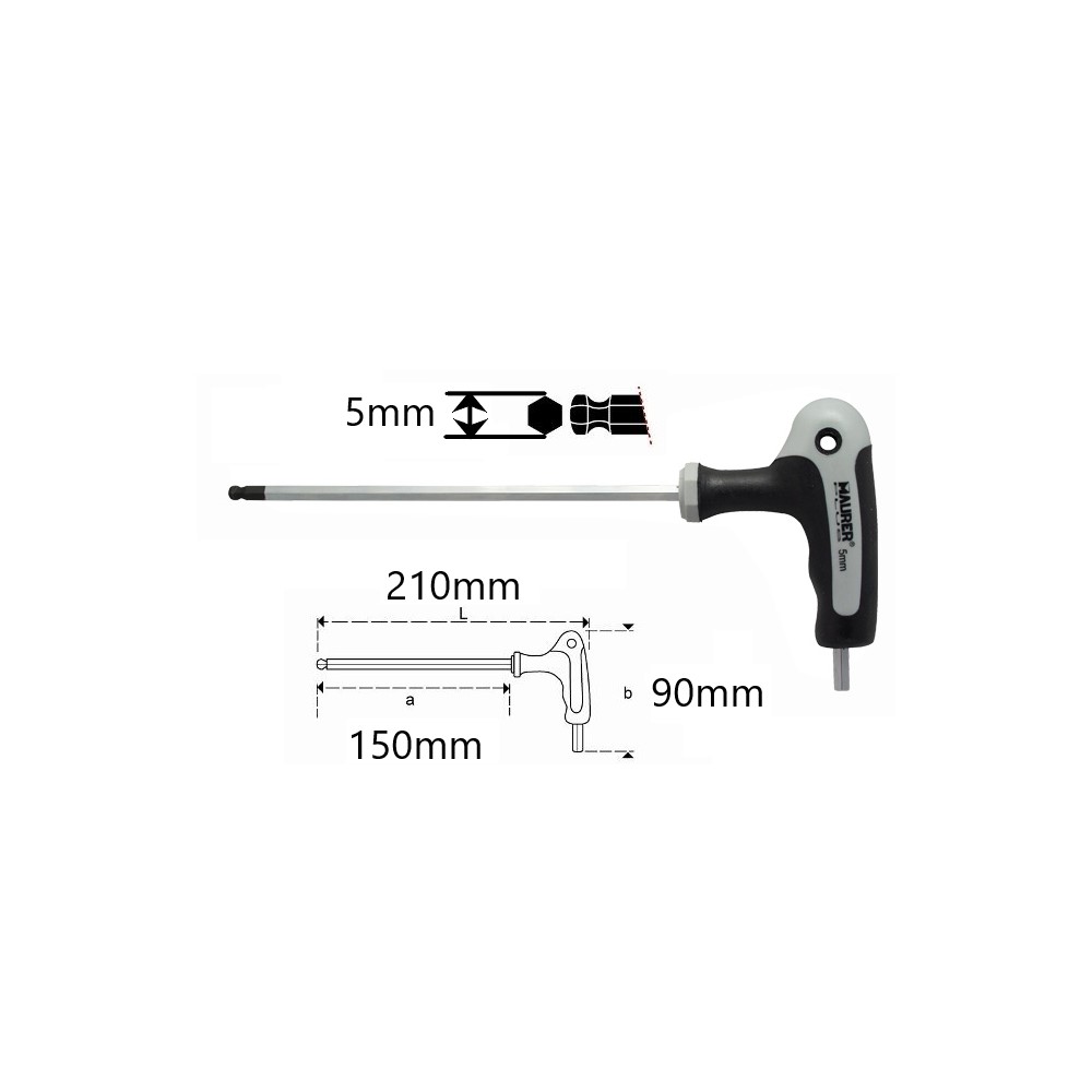 HOLEX - Chiave Maschio Esagonale, Extralunga, Con Impugnatura A T - Foto 10