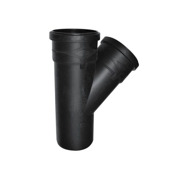 Braga 45° MFF ultra silent polipropilene nero Ø 90mm