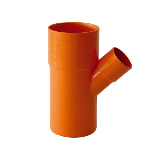 Braga Ridotta MFF 45° Ø 125mm - Ø 100mm PVC Arancio