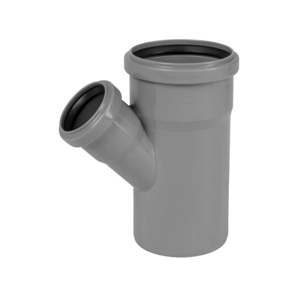 Braga ridotta 45° MFF Polipropilene Grigio Ø 110-50mm