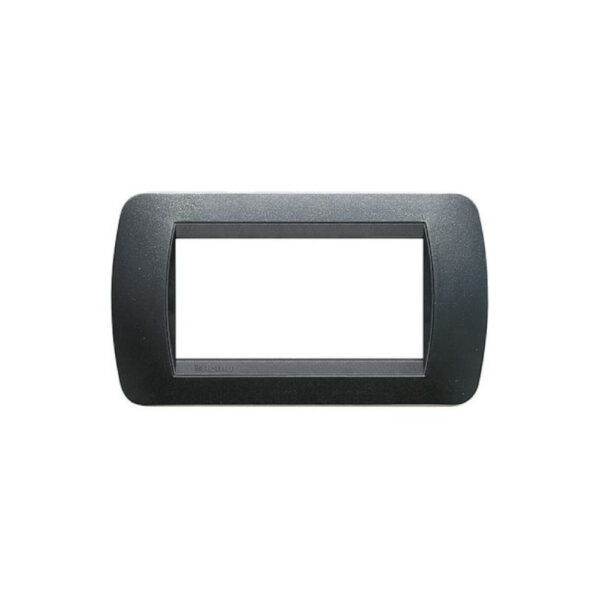 Bticino Livinglight placca 4 posti acciaio L4804PA