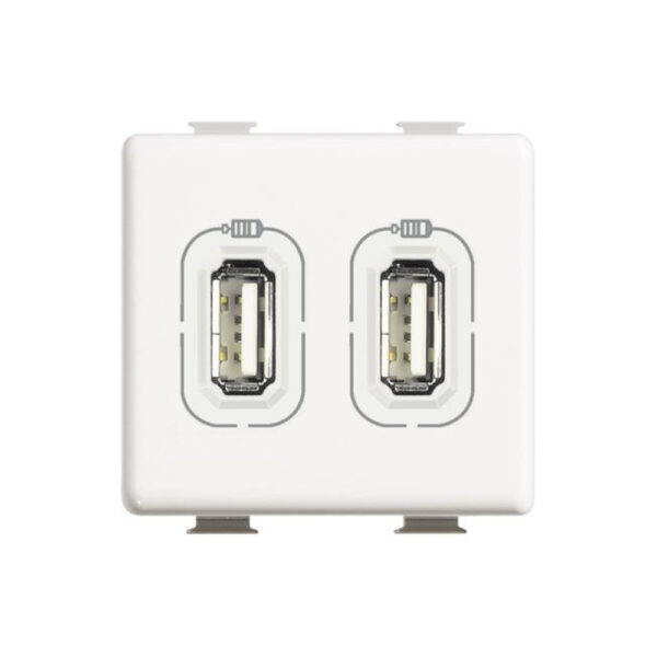 Bticino Matix doppia presa USB bianco AM5285C2