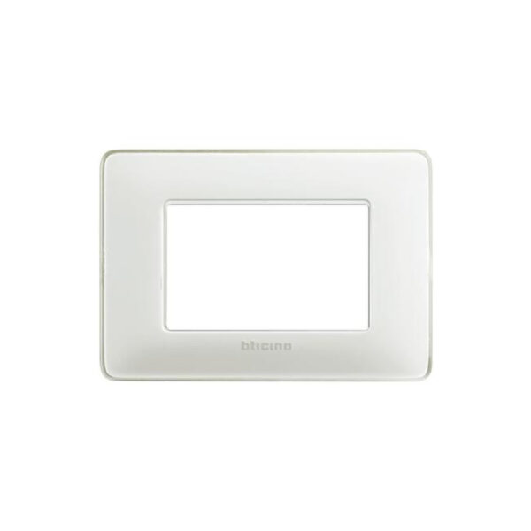 Bticino Matix placca 3 moduli ghiaccio AM4803CBN