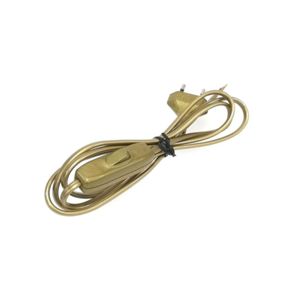 Cablaggio per lume con cavo piatto dorato