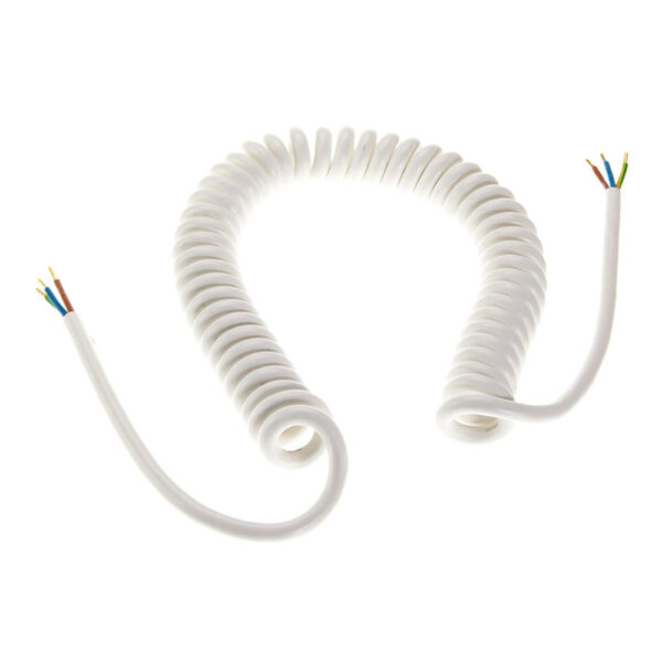 Cavo elettrico spiralato estensibile 3X0,75 bianco