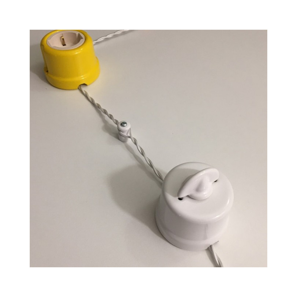 Tibelec 073610 Cavo Elettrico In Tessuto Bianco 4m - 2x0,75 Mm² Per Lampade E Illuminazione - 5