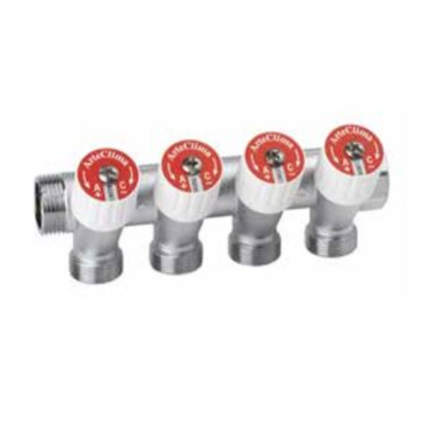 Collettore inclinato 4 vie ¾ c chiusure Arteclima M24x19