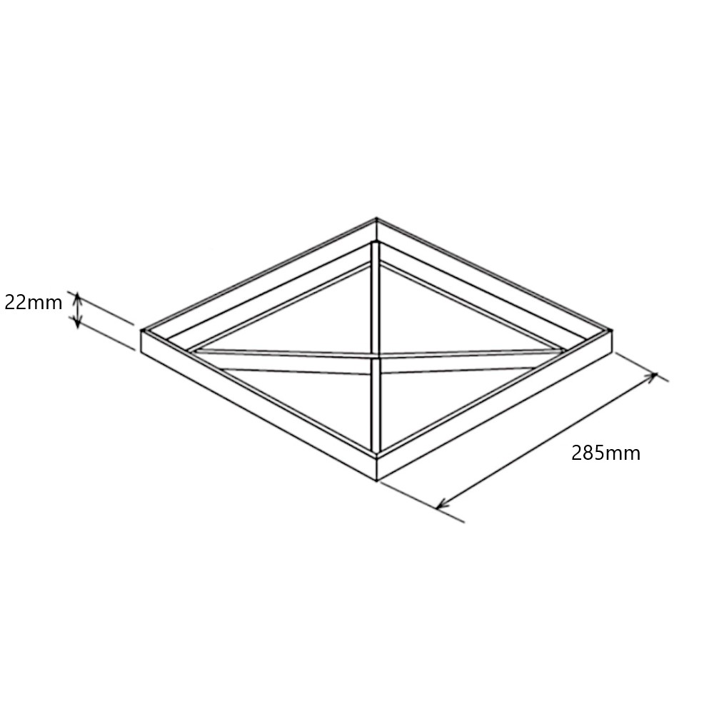 Coperchio sigillo 300 x 300 mm Grigio Coperchio sigillo 300 x 300 mm Grigio - immagine 2