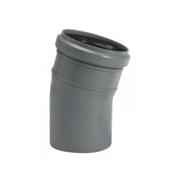 Curva 15° Polipropilene grigio ad innesto MF Ø75mm