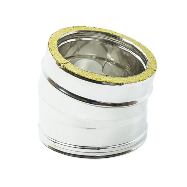 Curva 15° Doppia Parete Acciaio Inox Ø100mm Multiclima