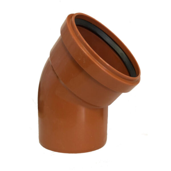 Curva 45° MF Ø160 PVC Con Guarnizione