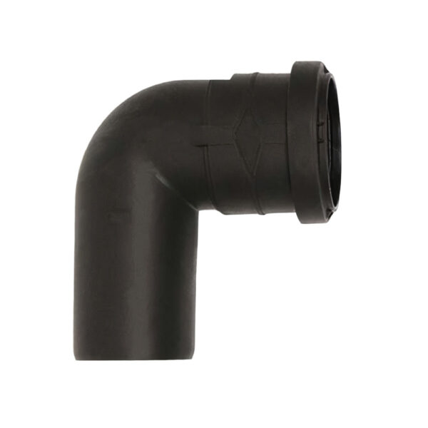 Curva 87° MF ultra silent polipropilene nero Ø 75mm