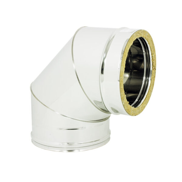 Curva 90° Doppia Parete Acciaio Inox Ø100mm Multiclima