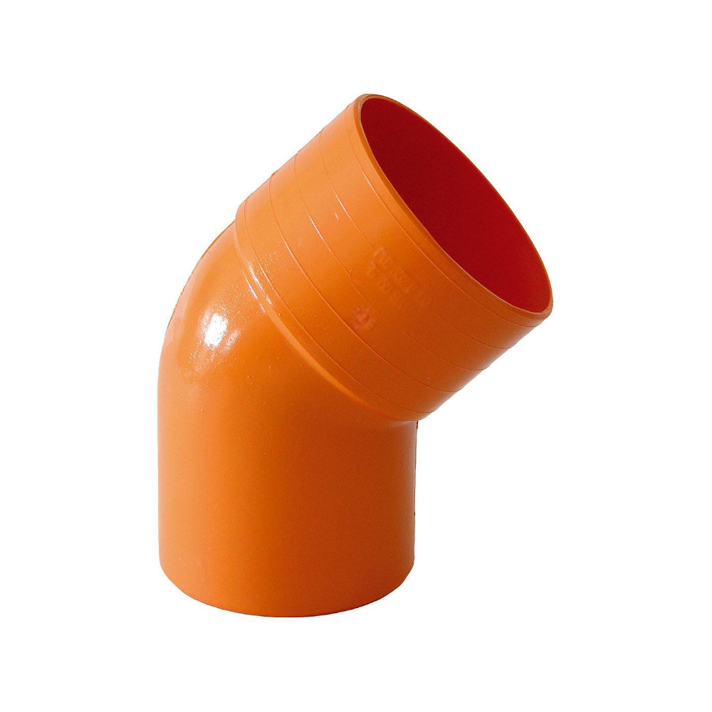 Curva A 45° In Rame Per Tubazioni, Misura 35 Mm FF, Per Saldatura, Colore Rame Naturale
