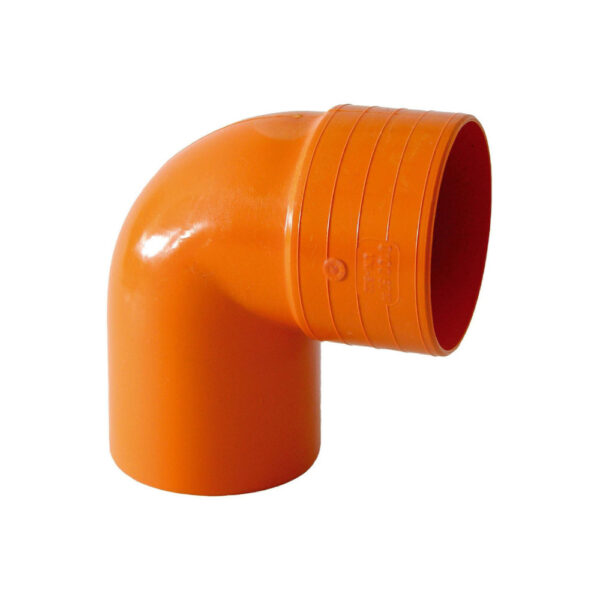 Curva MF 87° Ø100mm PVC Arancio