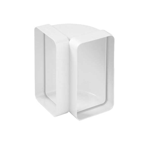 Curva verticale per tubo areazione 120x60 Bianco