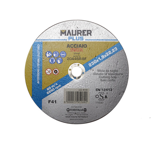 Disco Taglio Acciaio 115mm Maurer