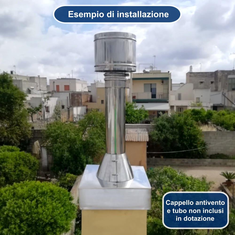 Scossalina Per Canna Fumaria In Acciaio INOX AISI 304 - DN 300 Per Camini | Norma UNI EN - Foto 9