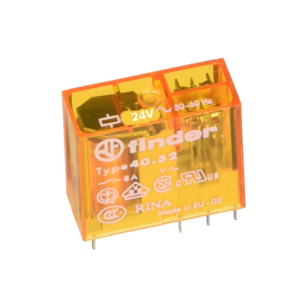 Rel&egrave; A Spina Finder 12V AC - 2W, 8A, Modello 40.52.8.012.0000