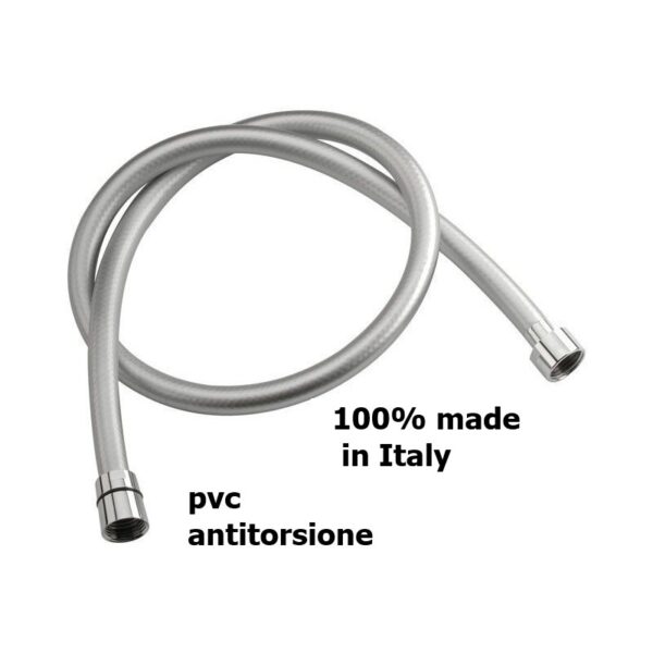 Flessibile doccia 150 cm in pvc antitorsione grey