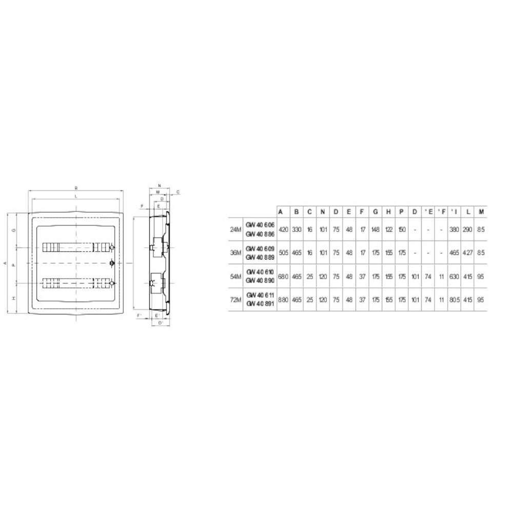 Gewiss centralino incasso 36 moduli GW40609 Gewiss centralino incasso 36 moduli GW40609 - immagine 2