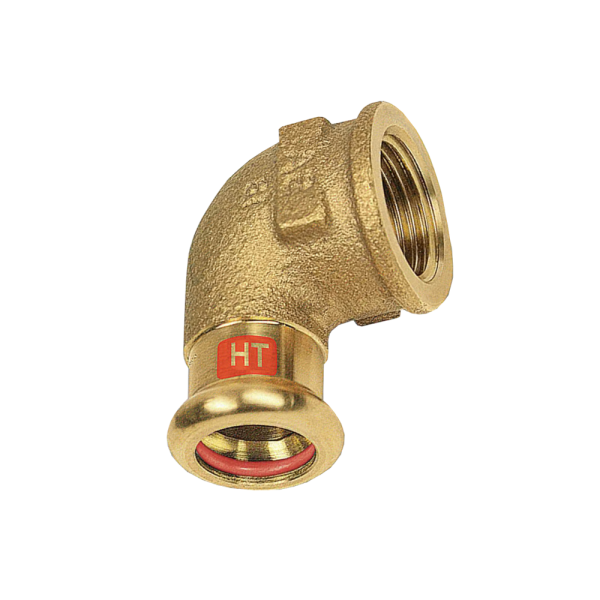 Gomito 90° filettato a pressare