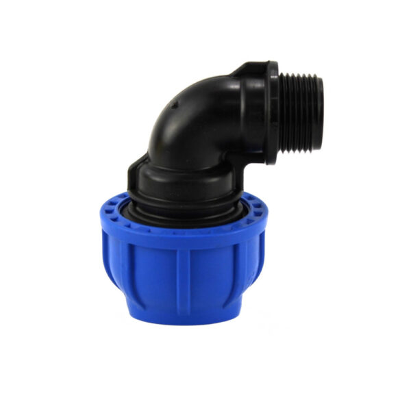 Gomito a compressione maschio 40mm - 1 14 PN16