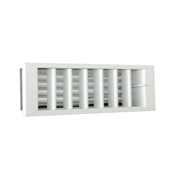 Griglia incasso con serranda 400mm x 130mm Bianca