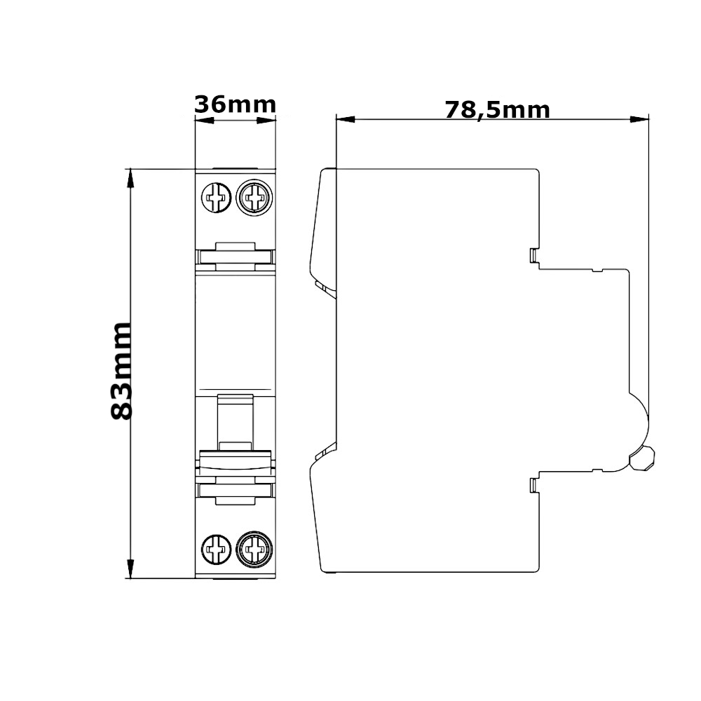 Interruttore Magnetotermico DOMA47C32 32A 1P+N Schneider Interruttore Magnetotermico DOMA47C32 32A 1P+N Schneider - immagine 2