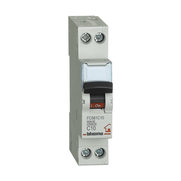 Interruttore Magnetotermico FC881C10 10A 1P+N Bticino