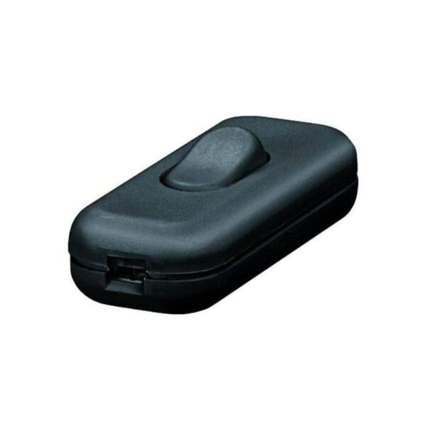 Interruttore passafilo nero per lume