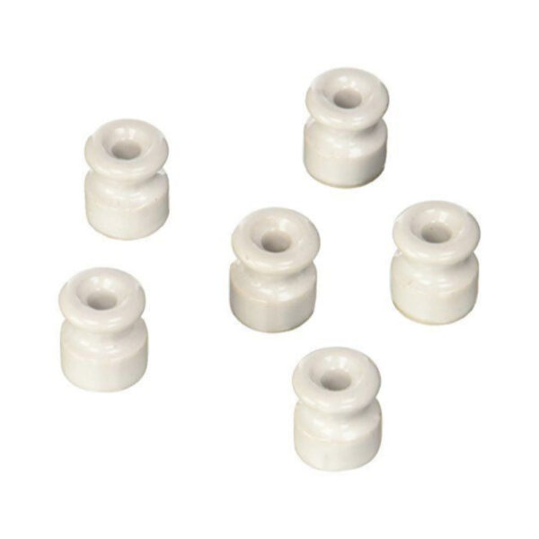 Isolatore in porcellana bianco vintage