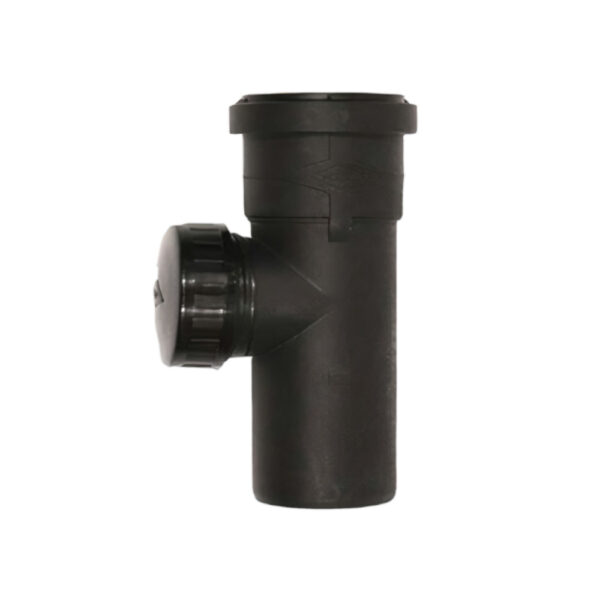 Ispezione con tappo MF ultra silent polipropilene nero Ø 110mm