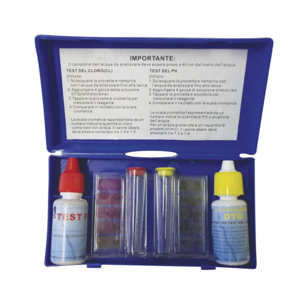 Kit tester liquido per pH e cloro piscina