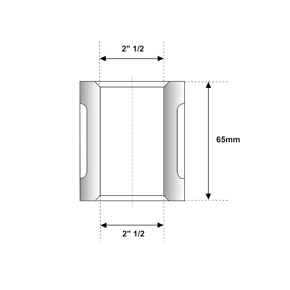 Manicotto Ghisa Zincata FF 2″1/2 Manicotto Ghisa Zincata FF 2"1/2 - immagine 2