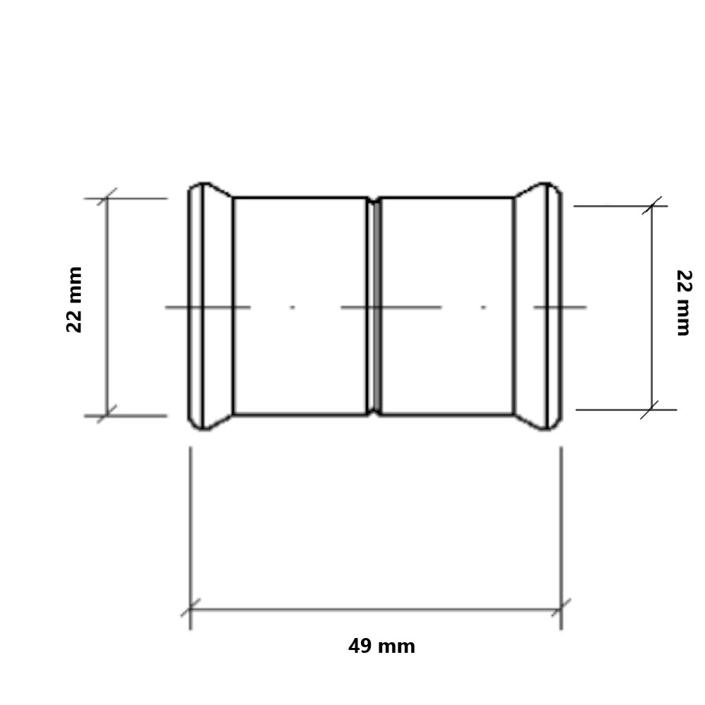 Manicotto Con Battuta a pressare Gas Per Tubo Gas FF Ø42mm Manicotto Con Battuta a pressare Gas Per Tubo Gas FF Ø42mm - immagine 2