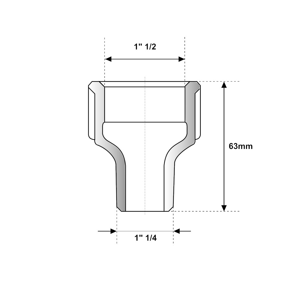 Manicotto ridotto Ghisa Zincata MF 1″1/4-1″1/2 Manicotto ridotto Ghisa Zincata MF 1"1/4-1"1/2 - immagine 2
