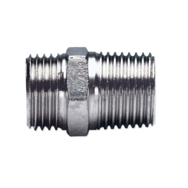 Niples Battuta Piana X Conica In Ottone Cromato 1”