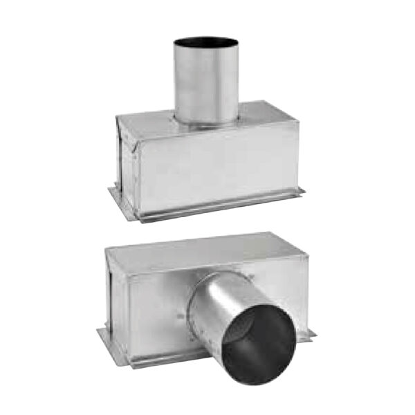 Plenum Per Bocchette Isolato 300x150 Mm - Acciaio Zincato, Isolamento Polietilene 5 Mm, Attacco DN 123