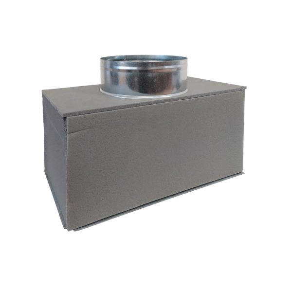 Plenum isolato PBZI1 per mandata aria 200×100 tubo Ø 98mm