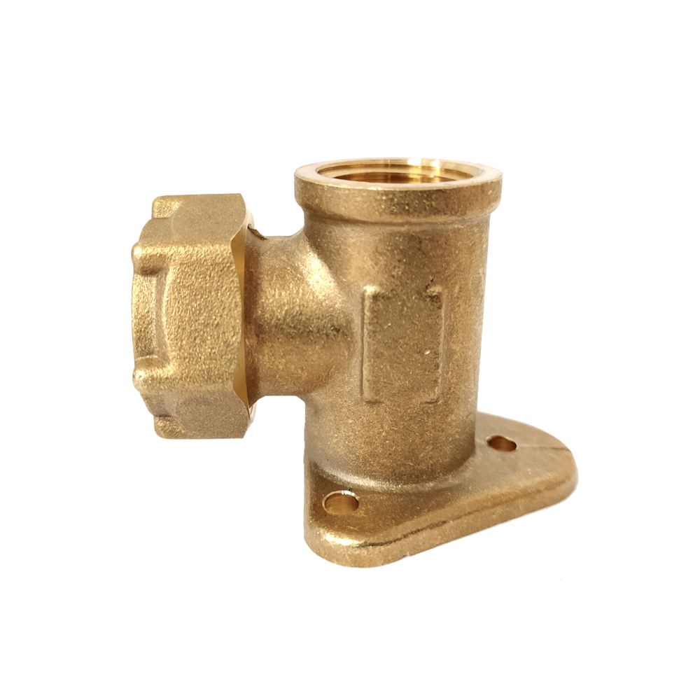 Gomito a stringere per tubo rame con flangia FF 3/4”-Ø22mm Gomito a stringere per tubo rame con flangia FF 1/2''-Ø16mm