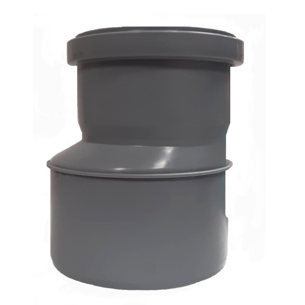 Raccordo di aumento eccentrico Polipropilene grigio ad innesto MF Ø50-32mm