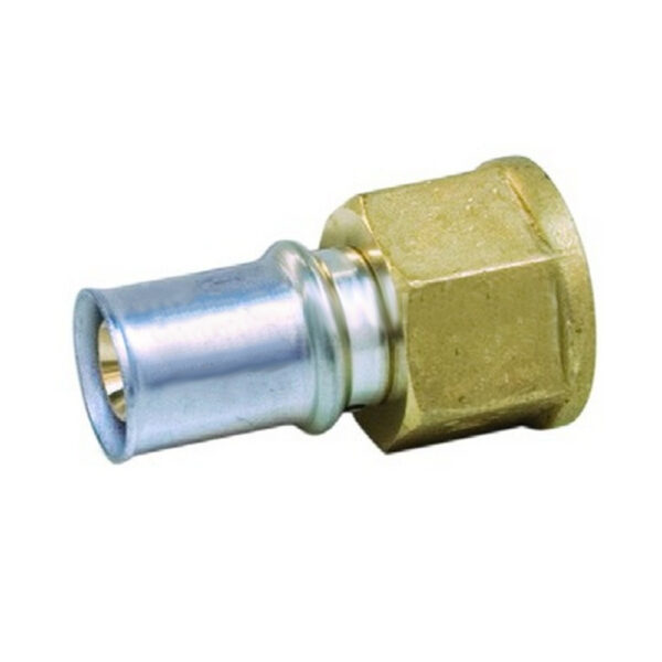 10 Niples Raccordi Dritti Femmina A Pressare Per Tubi Multistrato – Ottone 1/2″ E 3/4″, Per Acqua E Riscaldamento