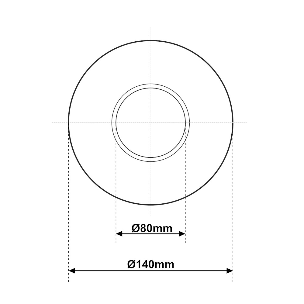 Rosone Ø 80mm nero opaco per stufa a pellet Rosone Ø 80mm nero opaco per stufa a pellet - immagine 2