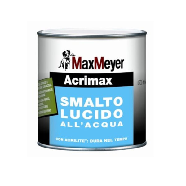 Smalto Lucido All'Acqua Acrimax Marrone 0,75Litri MaxMayer