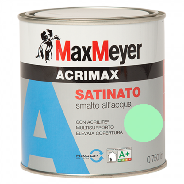 Smalto acrilico satinato all'acqua Acrimax Verde Caspio 0.75Litri MaxMeyer
