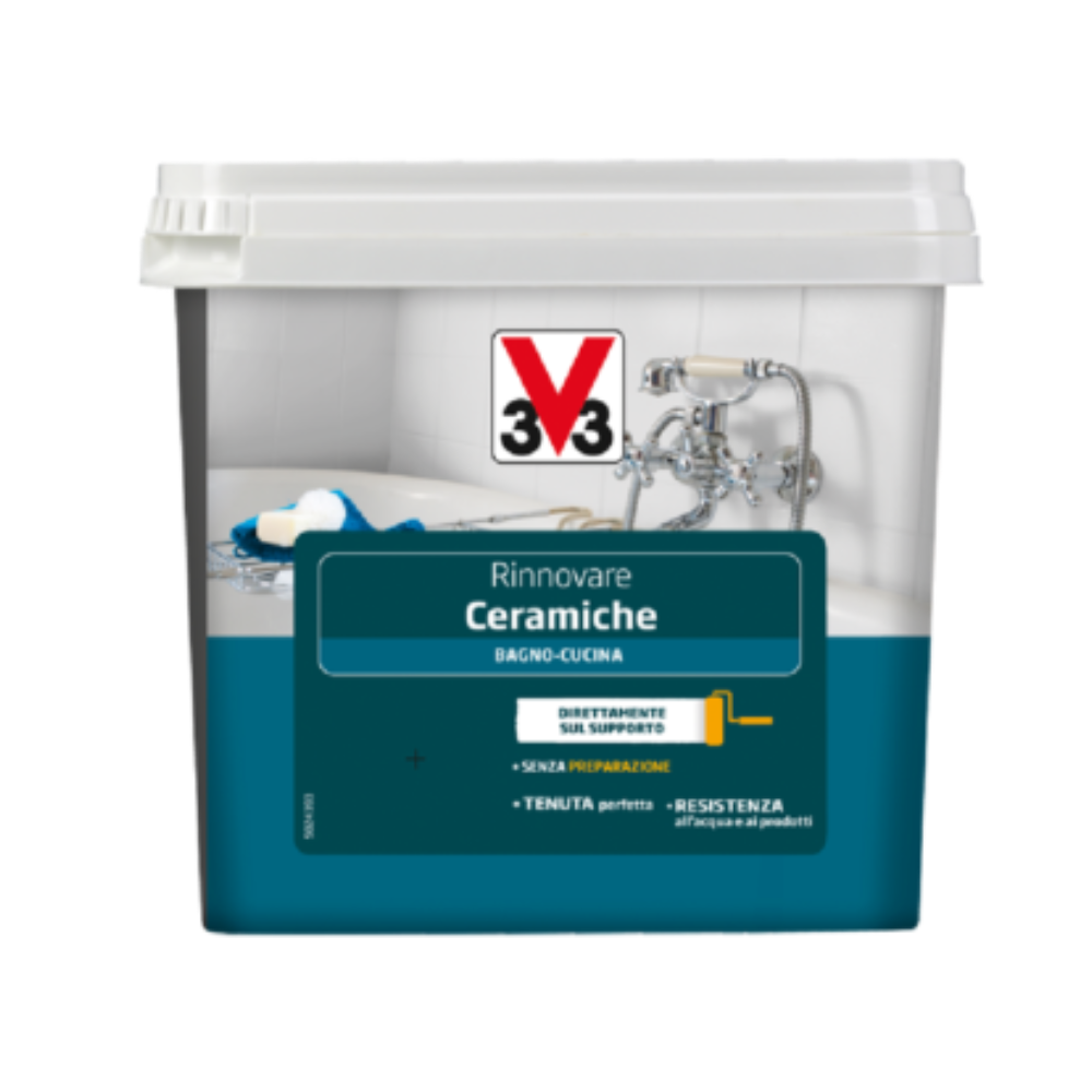 Smalto rinnova ceramiche Bianco 0.75Litri V33 Smalto rinnova ceramiche Bianco 0.75Litri V33