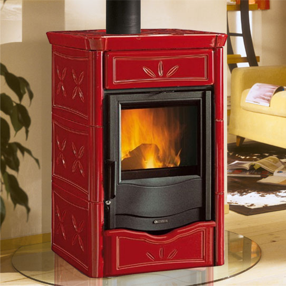 Stufa a Legna NICOLETTA Nordica BORDEAUX 8 kW - D'Alessandris